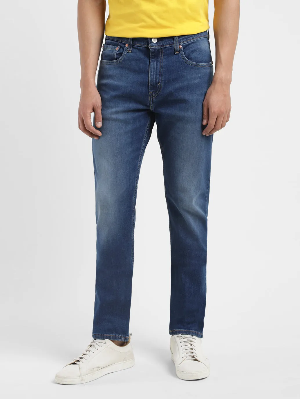 Men's 512 Dark Blue Slim Tapered Fit Mid Rise Jeans LEVI'S