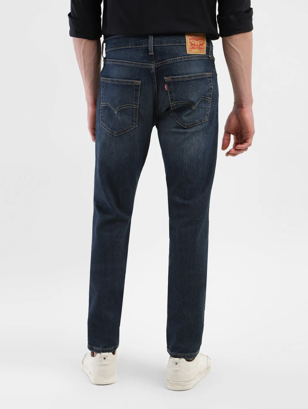 Men's 512 Dark Blue Slim Tapered Fit Mid Rise Jeans LEVI'S