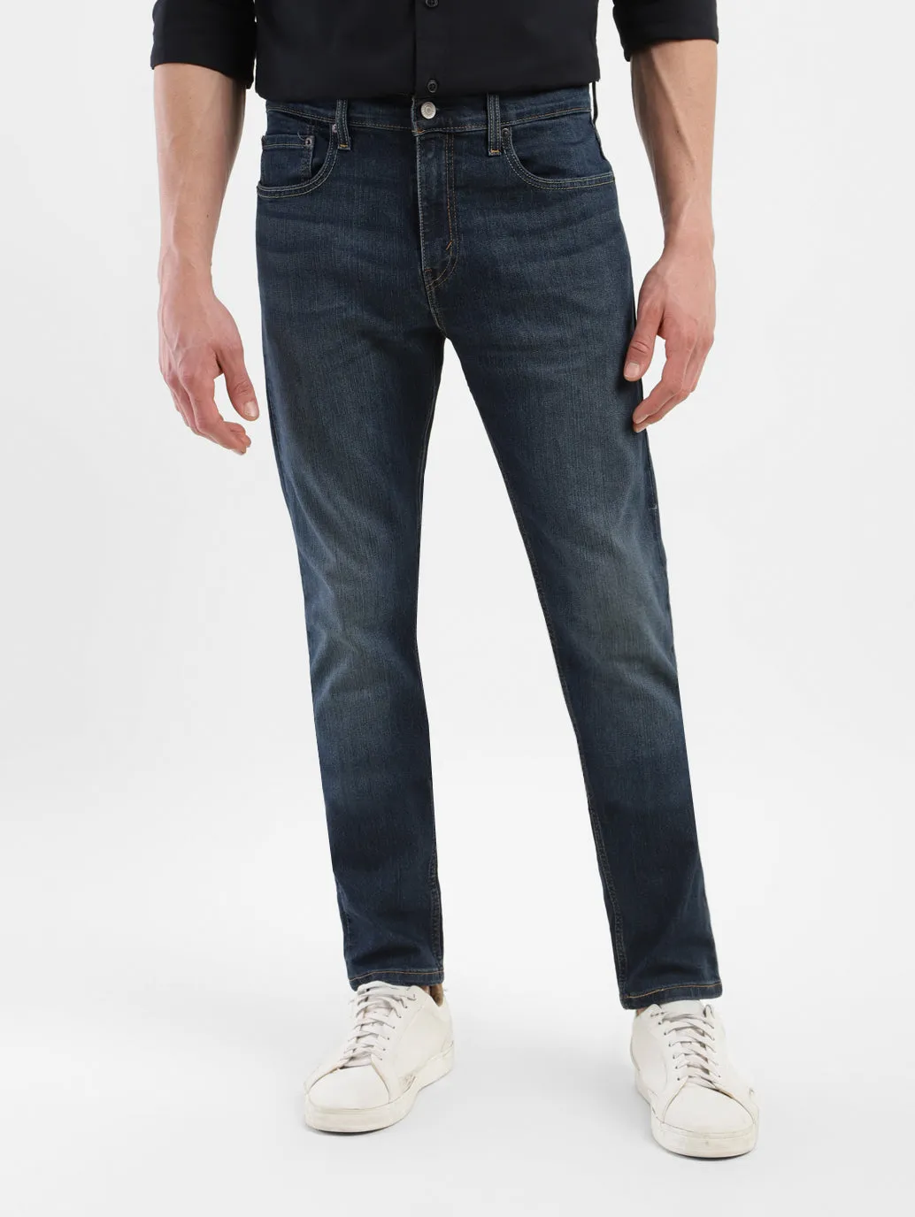 Men's 512 Dark Blue Slim Tapered Fit Mid Rise Jeans LEVI'S