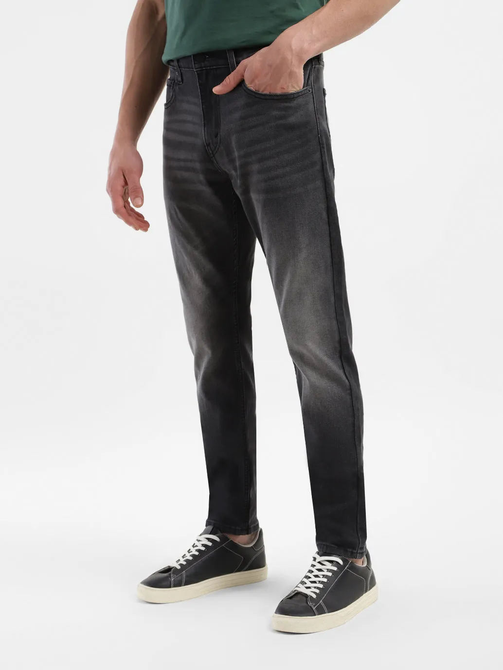 Men's 512 Grey Slim Tapered Fit Mid Rise Jeans LEVI'S