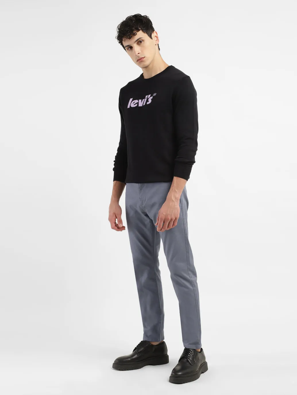 Men's 512 Grey Slim Tapered Fit Trousers LEVI'S