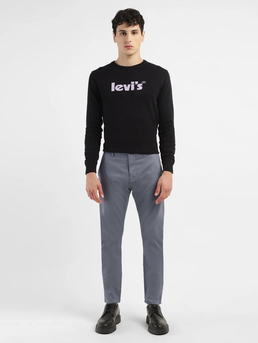 Men's 512 Grey Slim Tapered Fit Trousers LEVI'S