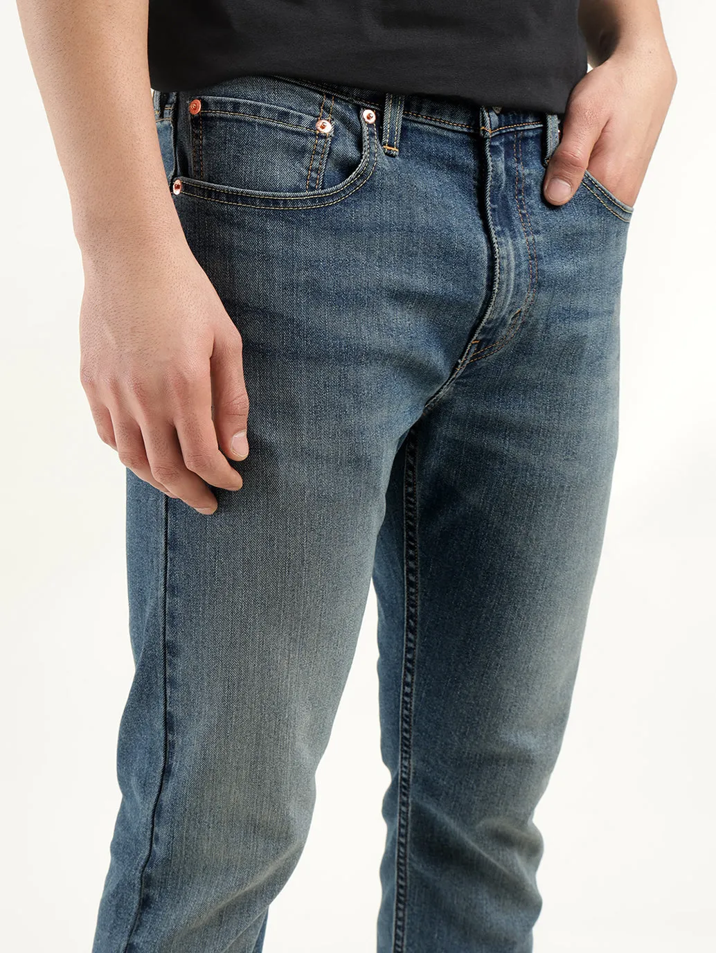 Men's 512 Indigo Slim Tapered Fit Mid Rise Jeans LEVI'S