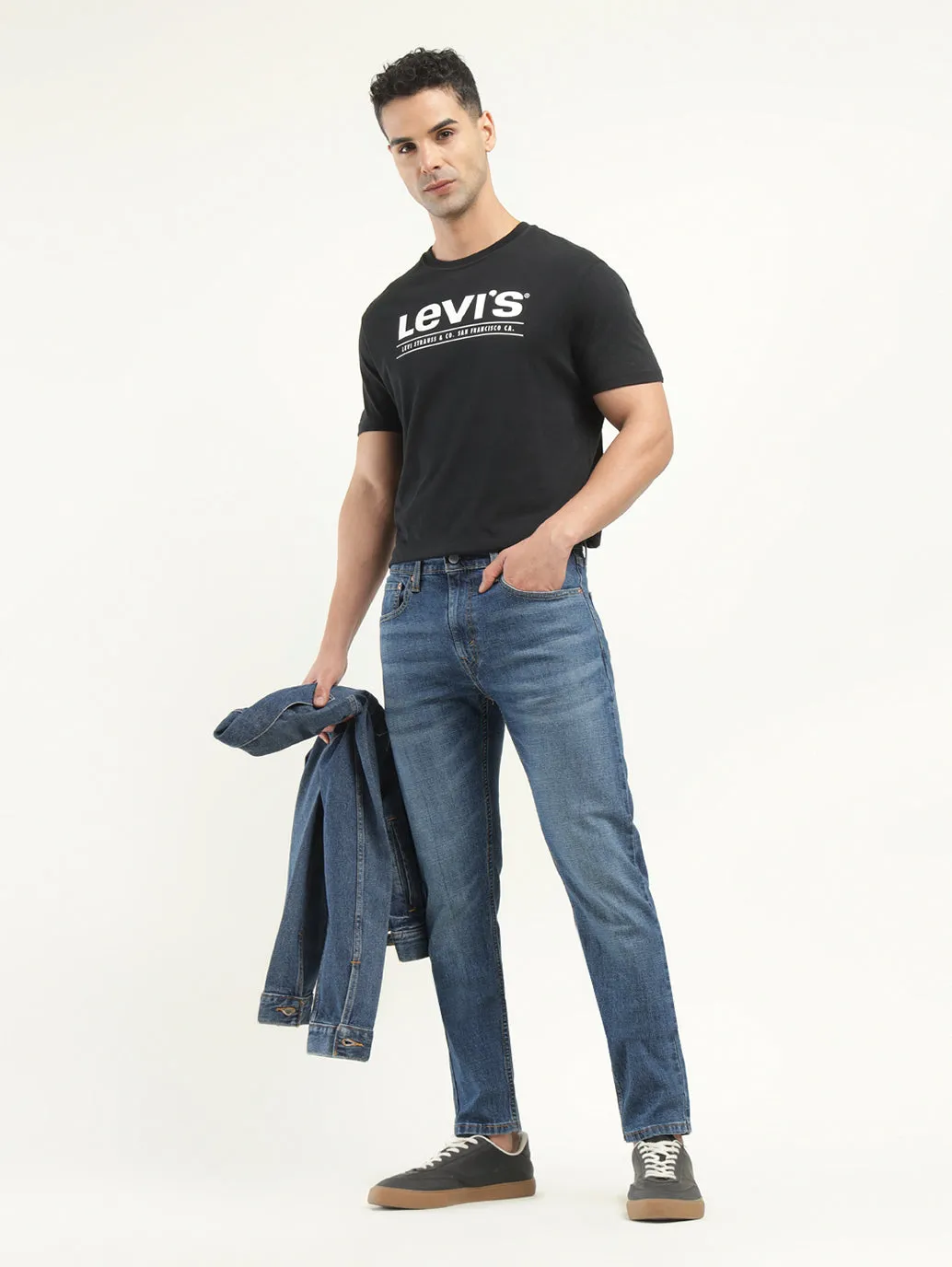 Men's 512 Indigo Slim Tapered Fit Mid Rise Jeans LEVI'S