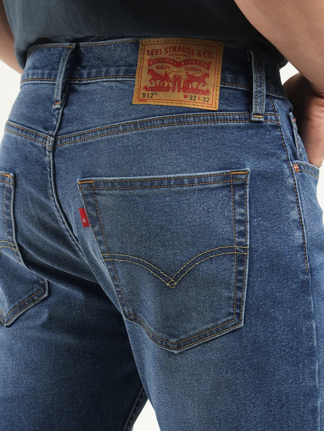 Men's 512 Indigo Slim Tapered Fit Mid Rise Jeans LEVI'S