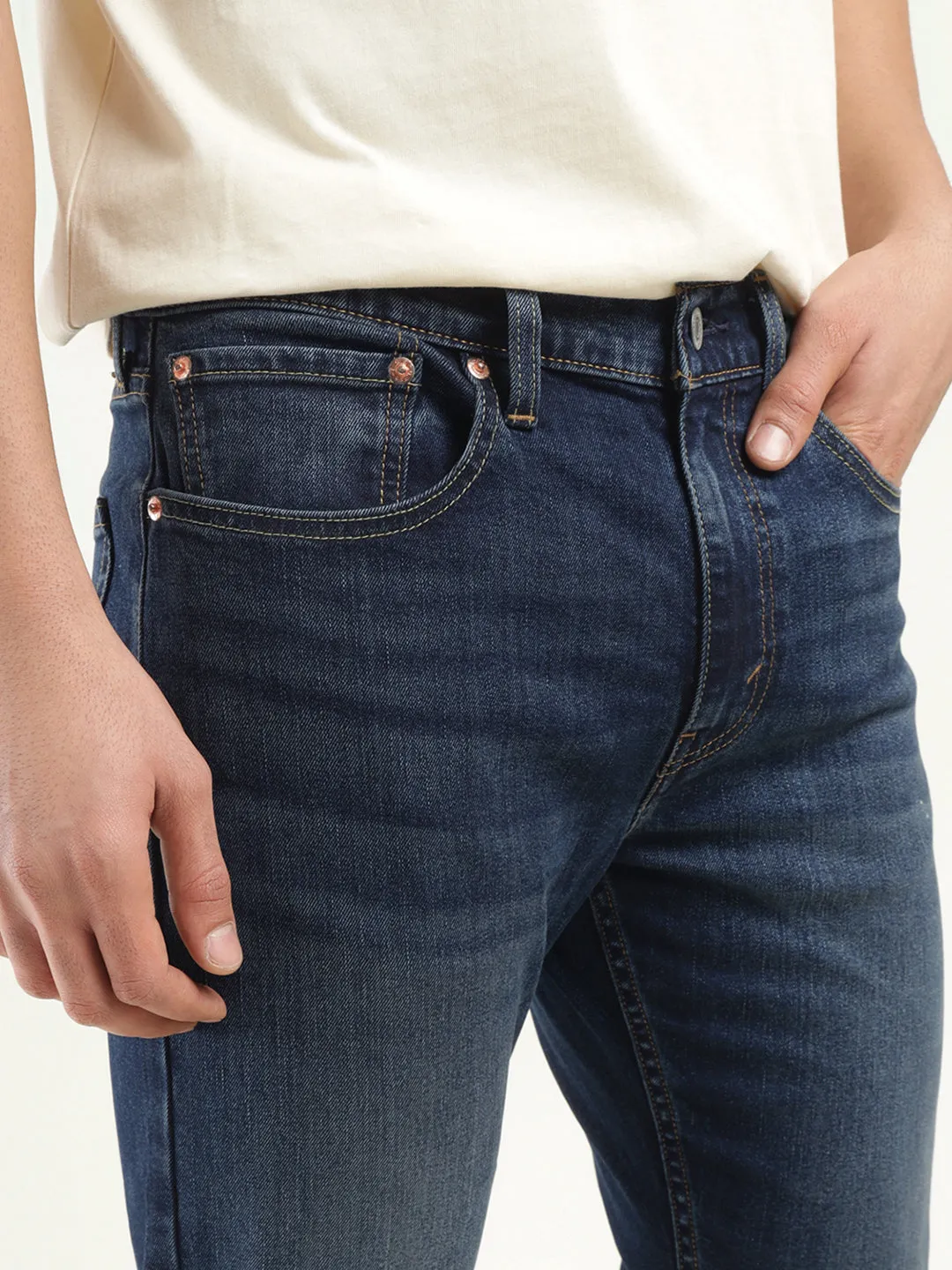 Men's 512 Indigo Slim Tapered Fit Mid Rise Jeans LEVI'S