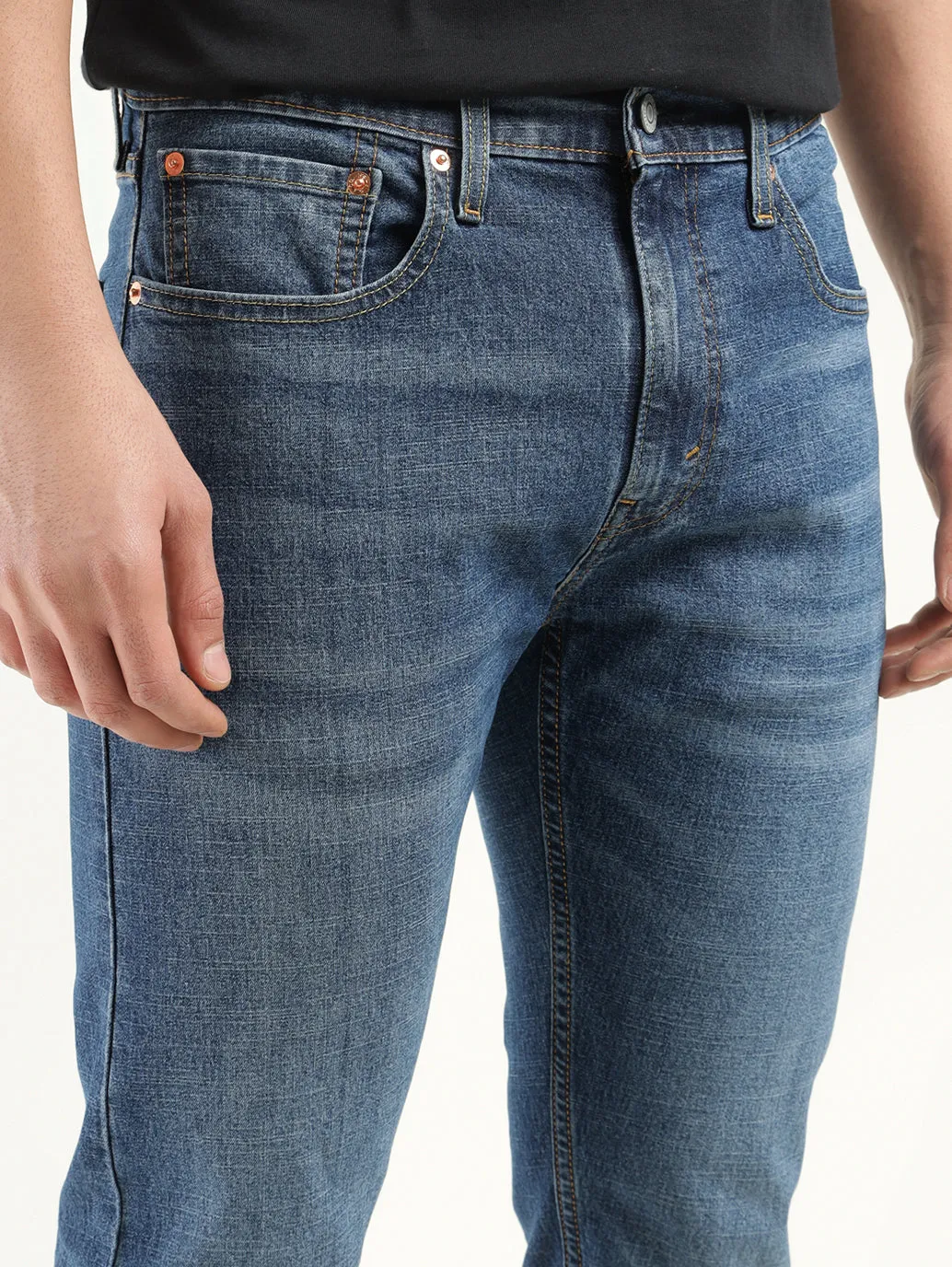 Men's 512 Indigo Slim Tapered Fit Mid Rise Jeans LEVI'S