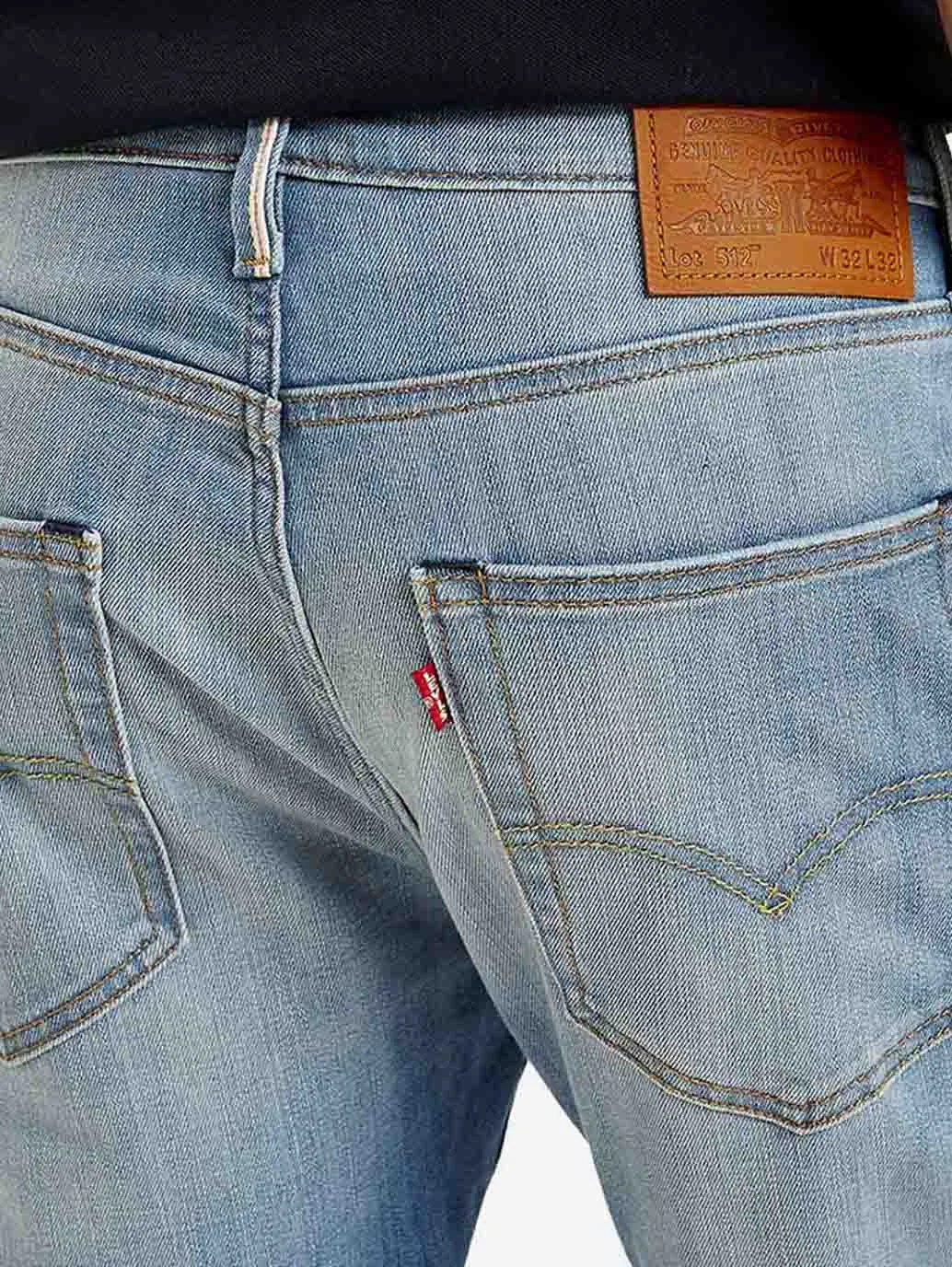 Men's 512 Light Blue Slim Tapered Fit Mid Rise Jeans LEVI'S