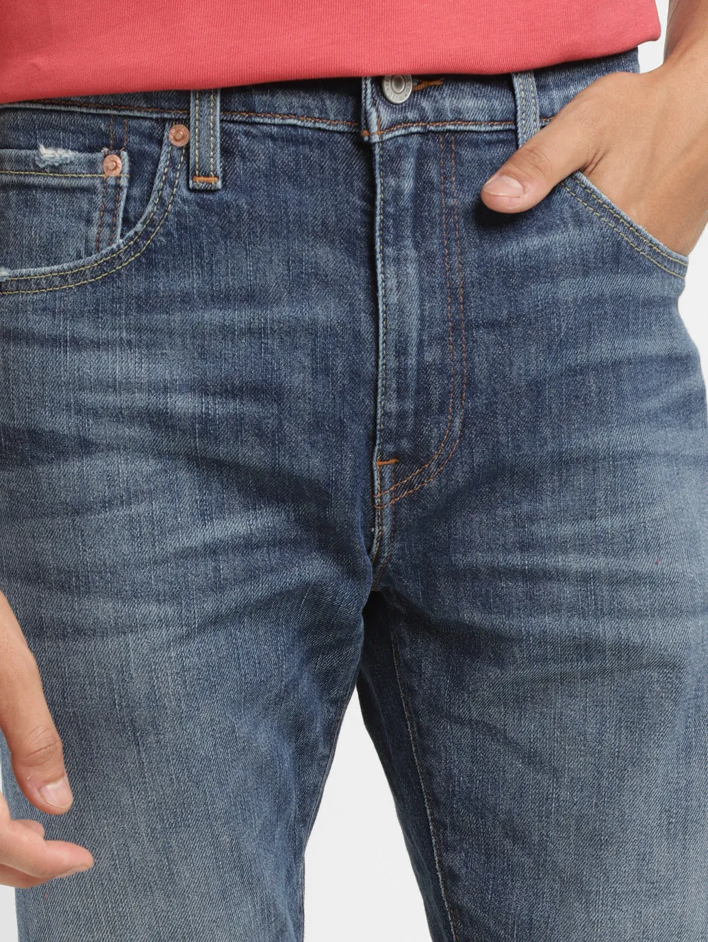 Men's 512 Mid Indigo Slim Tapered Fit Mid Rise Jeans LEVI'S