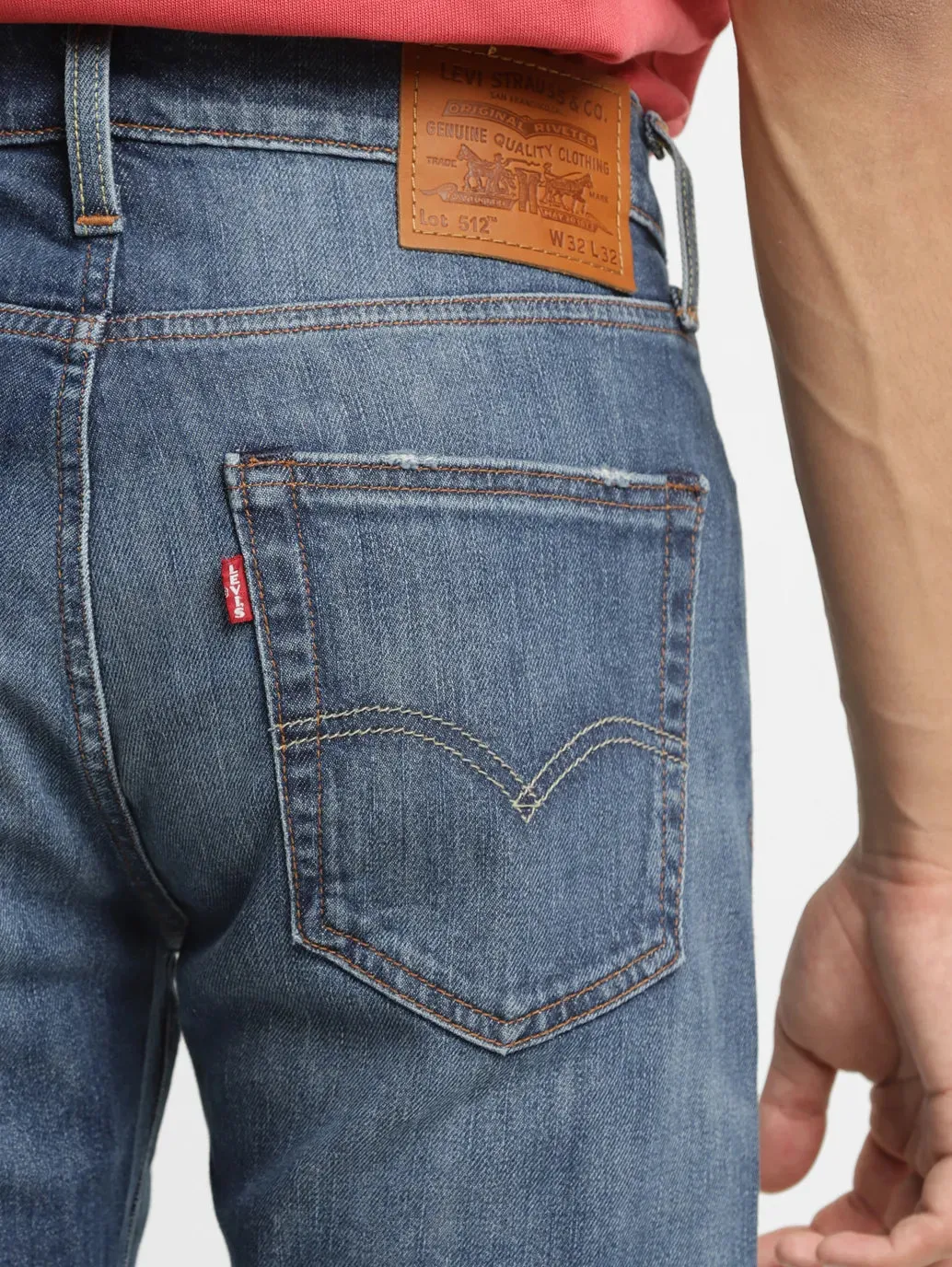 Men's 512 Mid Indigo Slim Tapered Fit Mid Rise Jeans LEVI'S