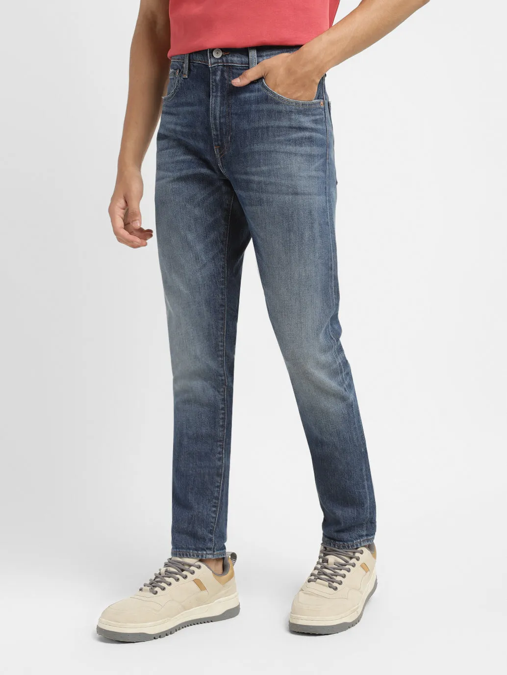 Men's 512 Mid Indigo Slim Tapered Fit Mid Rise Jeans LEVI'S