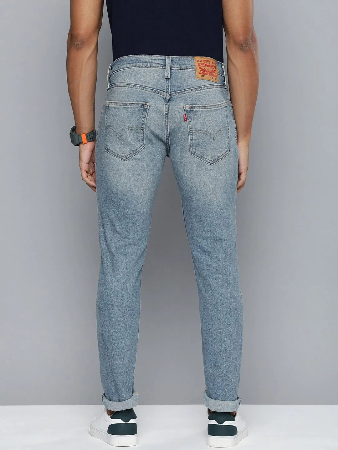 Men's 512 Mid Indigo Slim Tapered Fit Mid Rise Jeans LEVI'S