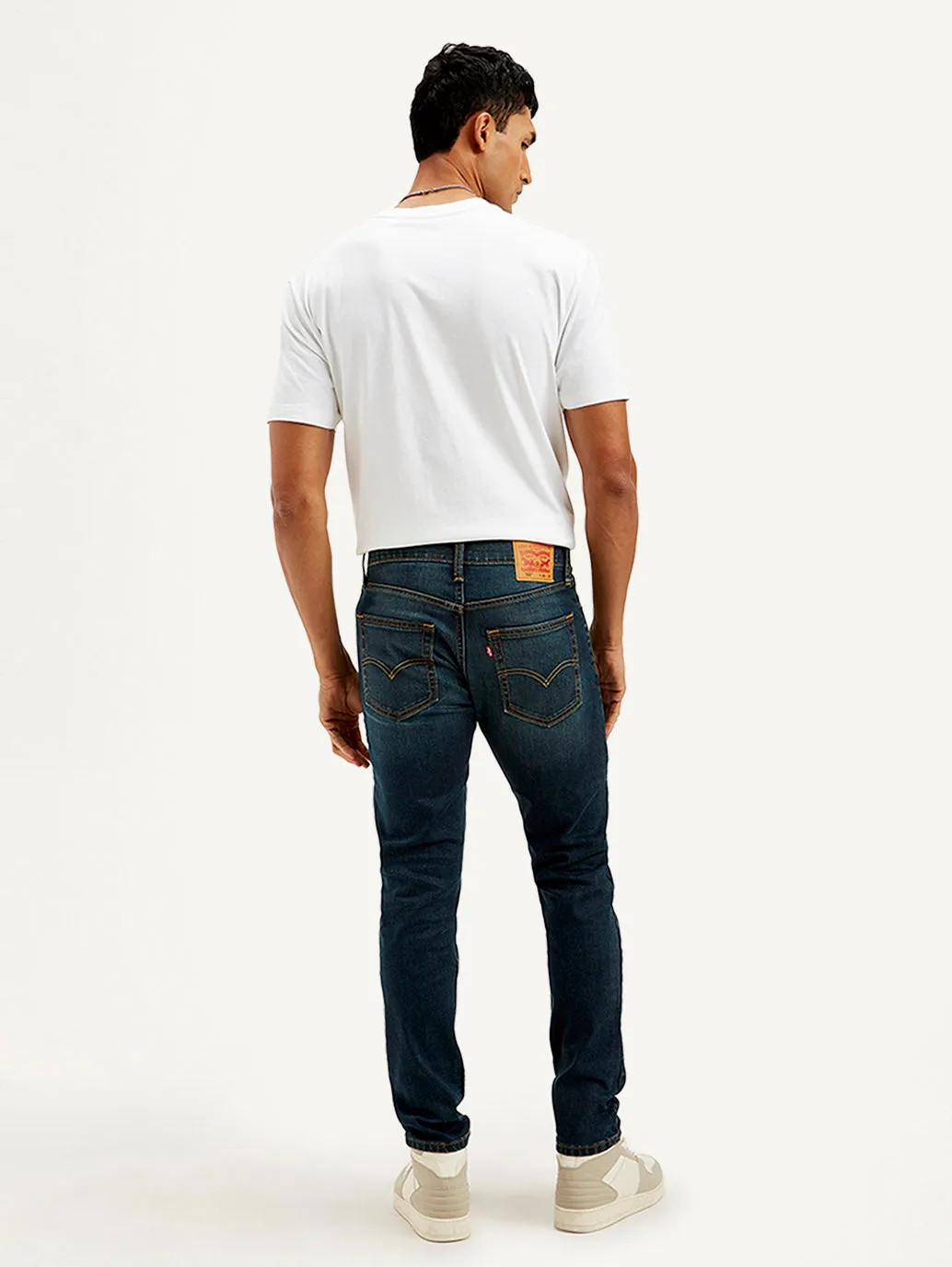 Men's 512 Navy Blue Slim Tapered Fit Mid Rise Jeans LEVI'S