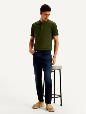Men's 512 Navy Blue Slim Tapered Fit Mid Rise Jeans LEVI'S