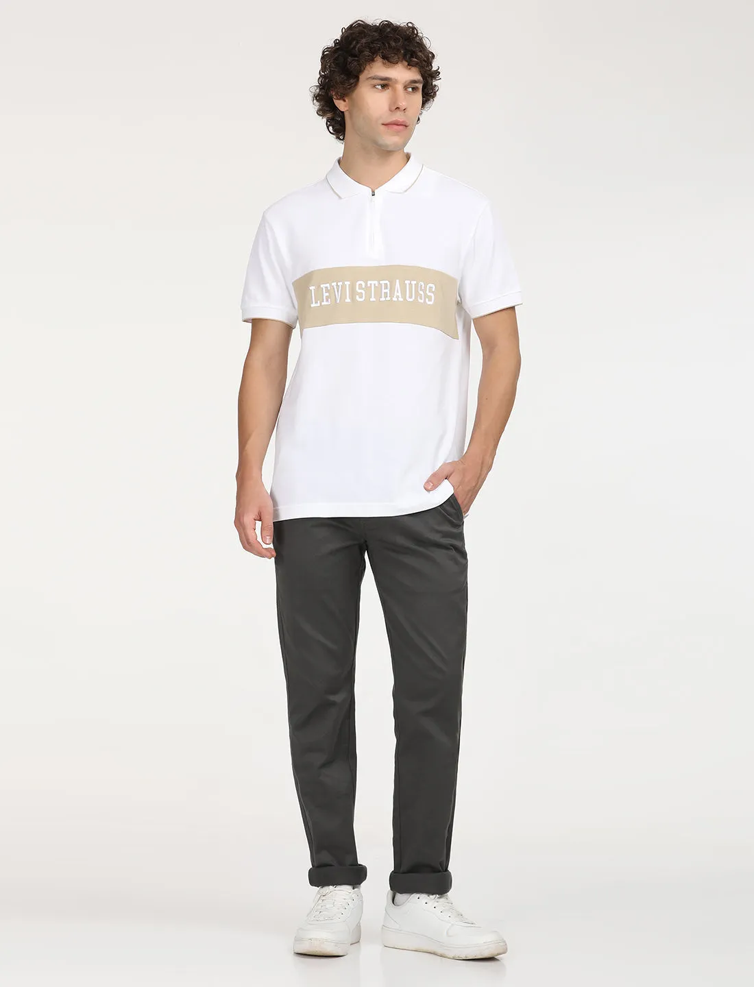 Men's Brand Logo Slim Fit  Polo T-shirt LEVI'S