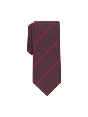 Men's Hadley Stripe Tie,Burgundy