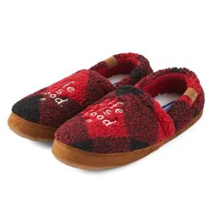 Men's LIG Vintage Wordmark Stacked Berber A-Line Slipper Life is Good
