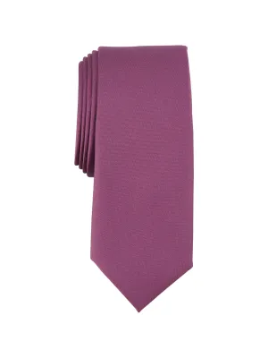 Men's Tie Solid Texture Slim,Dark Pink