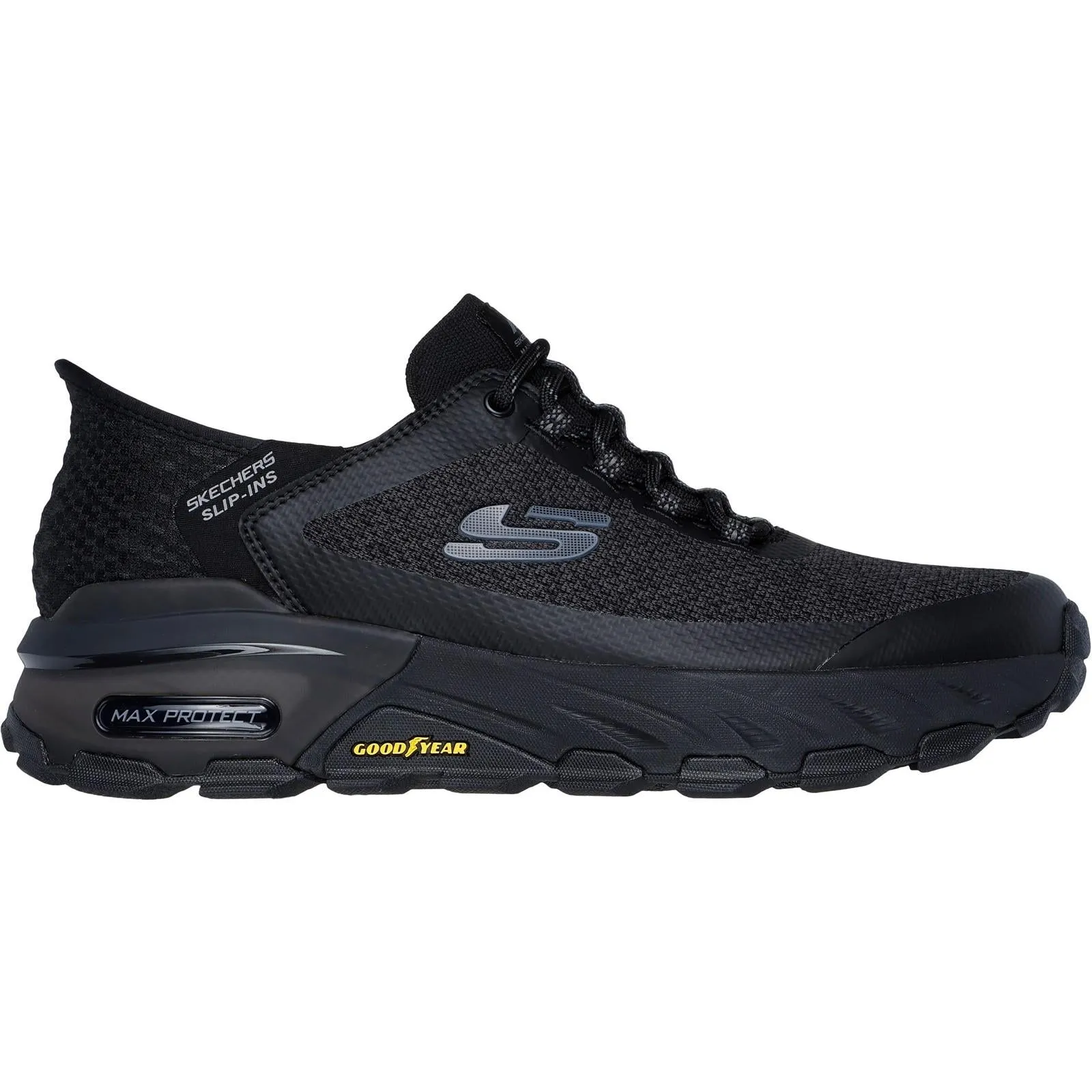 Men's Wide Fit Skechers 237309 Slip-ins Max Protect Assembly Trainers - Black