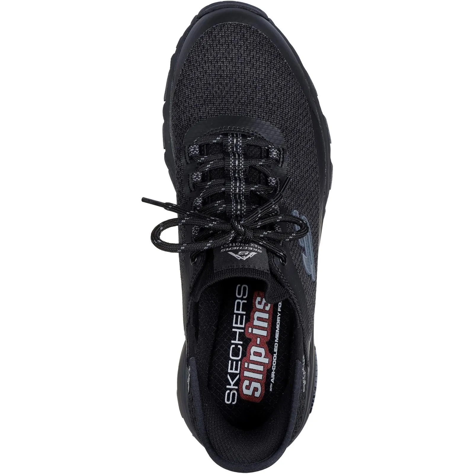 Men's Wide Fit Skechers 237309 Slip-ins Max Protect Assembly Trainers - Black