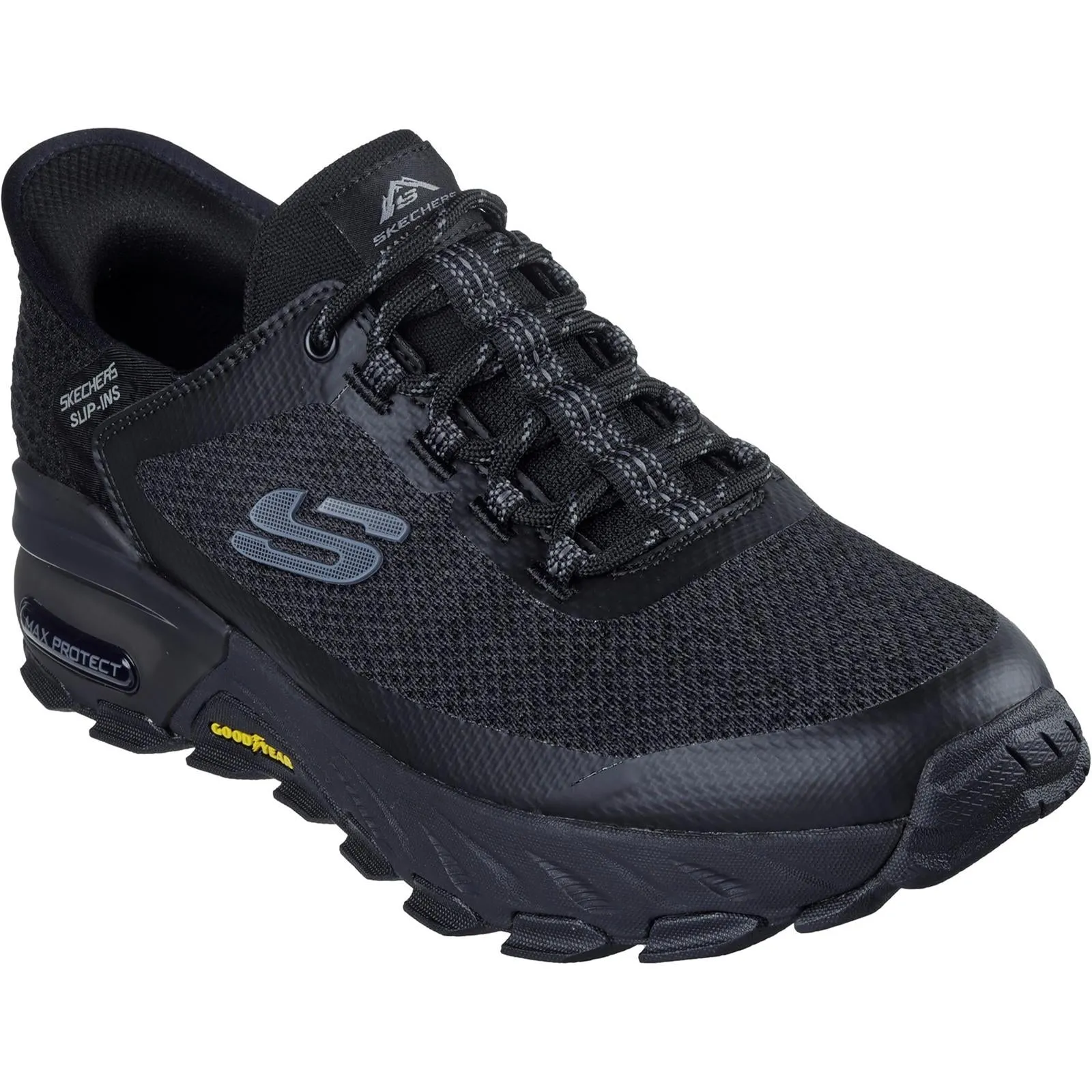 Men's Wide Fit Skechers 237309 Slip-ins Max Protect Assembly Trainers - Black