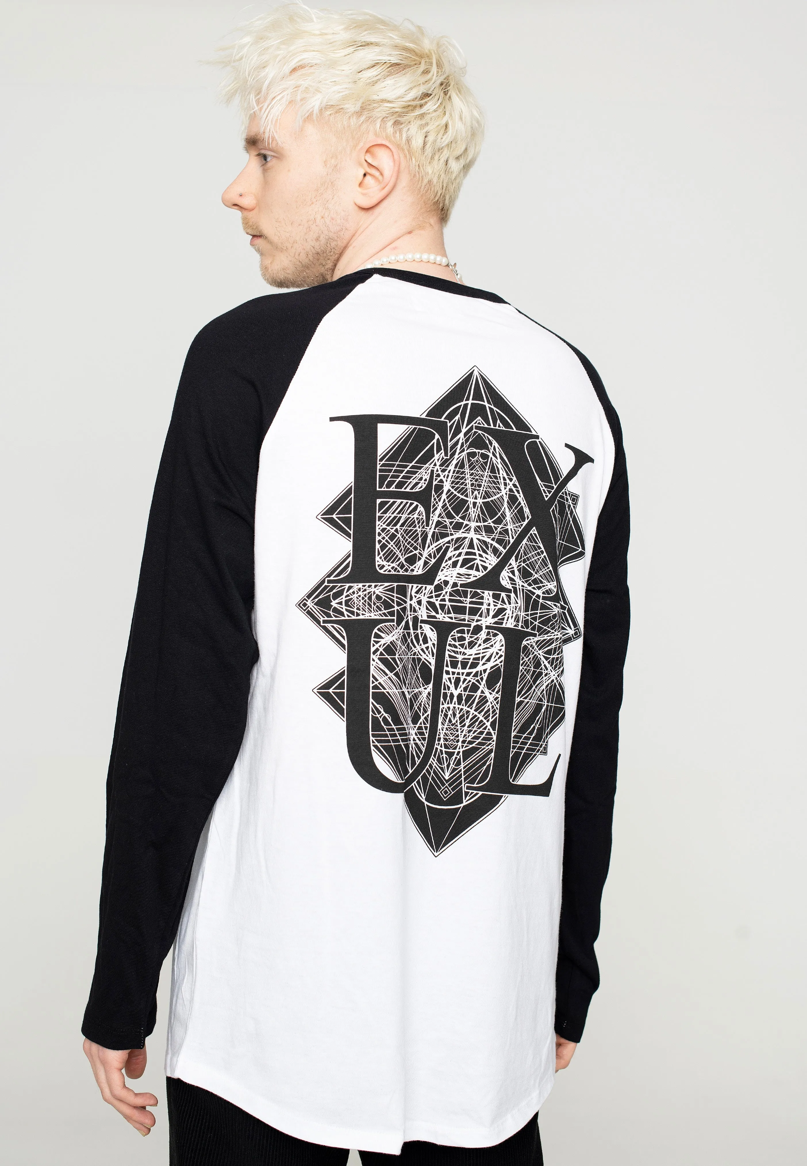 Ne Obliviscaris - Exul Cross White/Black - Longsleeve