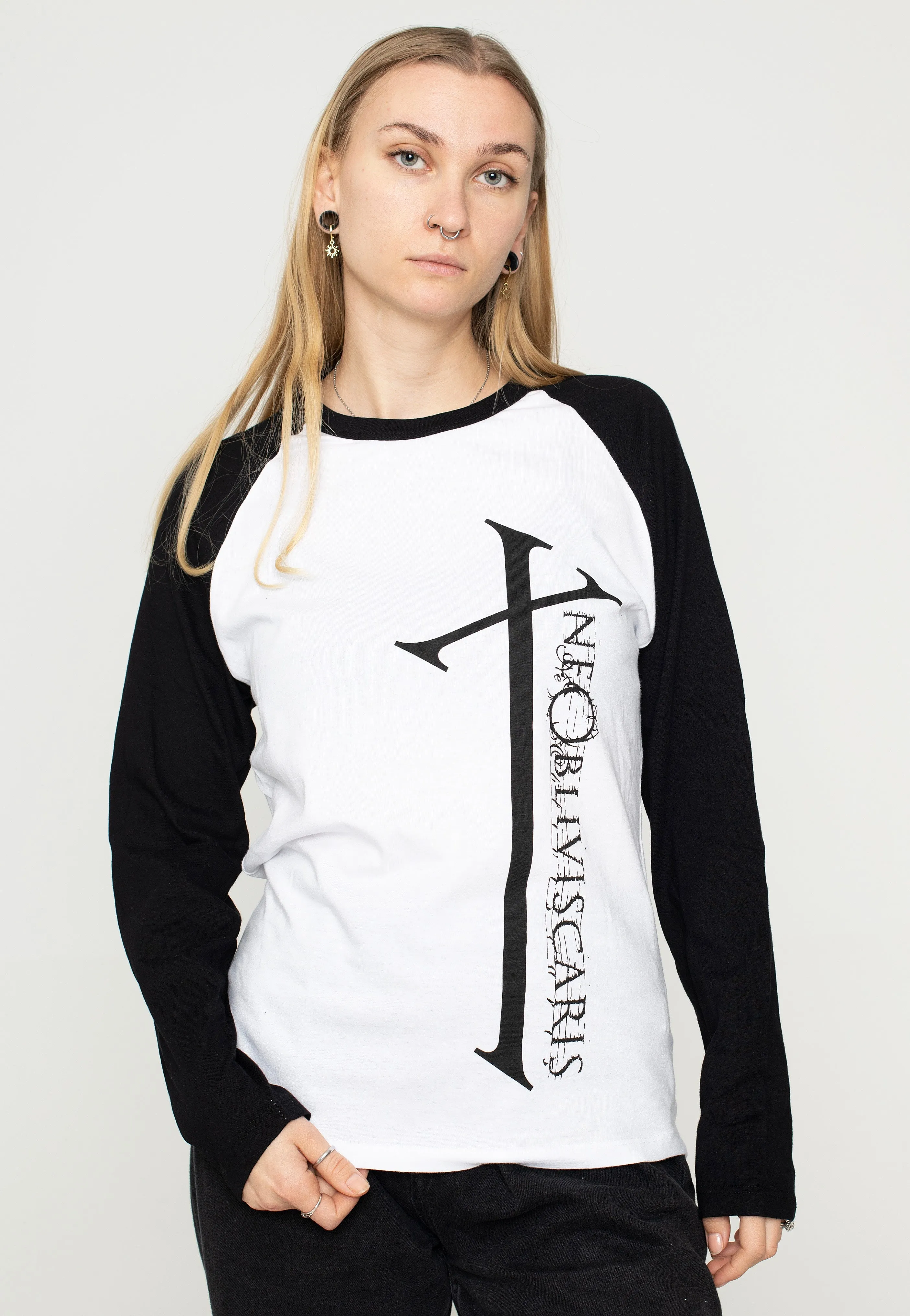 Ne Obliviscaris - Exul Cross White/Black - Longsleeve