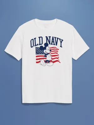 Old Navy x Disney Mickey Mouse Logo Flag Graphic T-Shirt