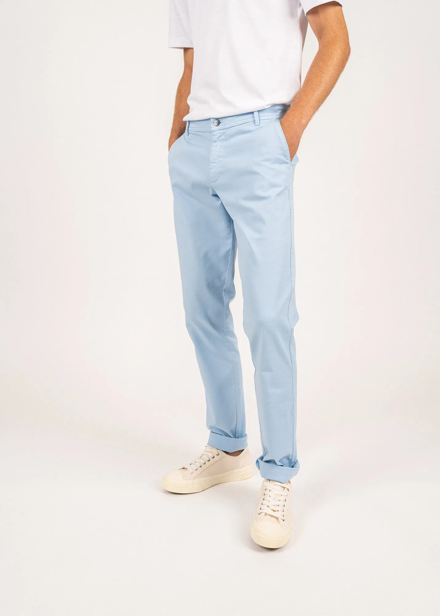 Pantalon chino Voile Et - en coton (CIEL)