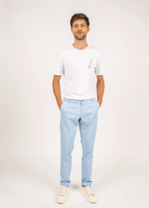 Pantalon chino Voile Et - en coton (CIEL)