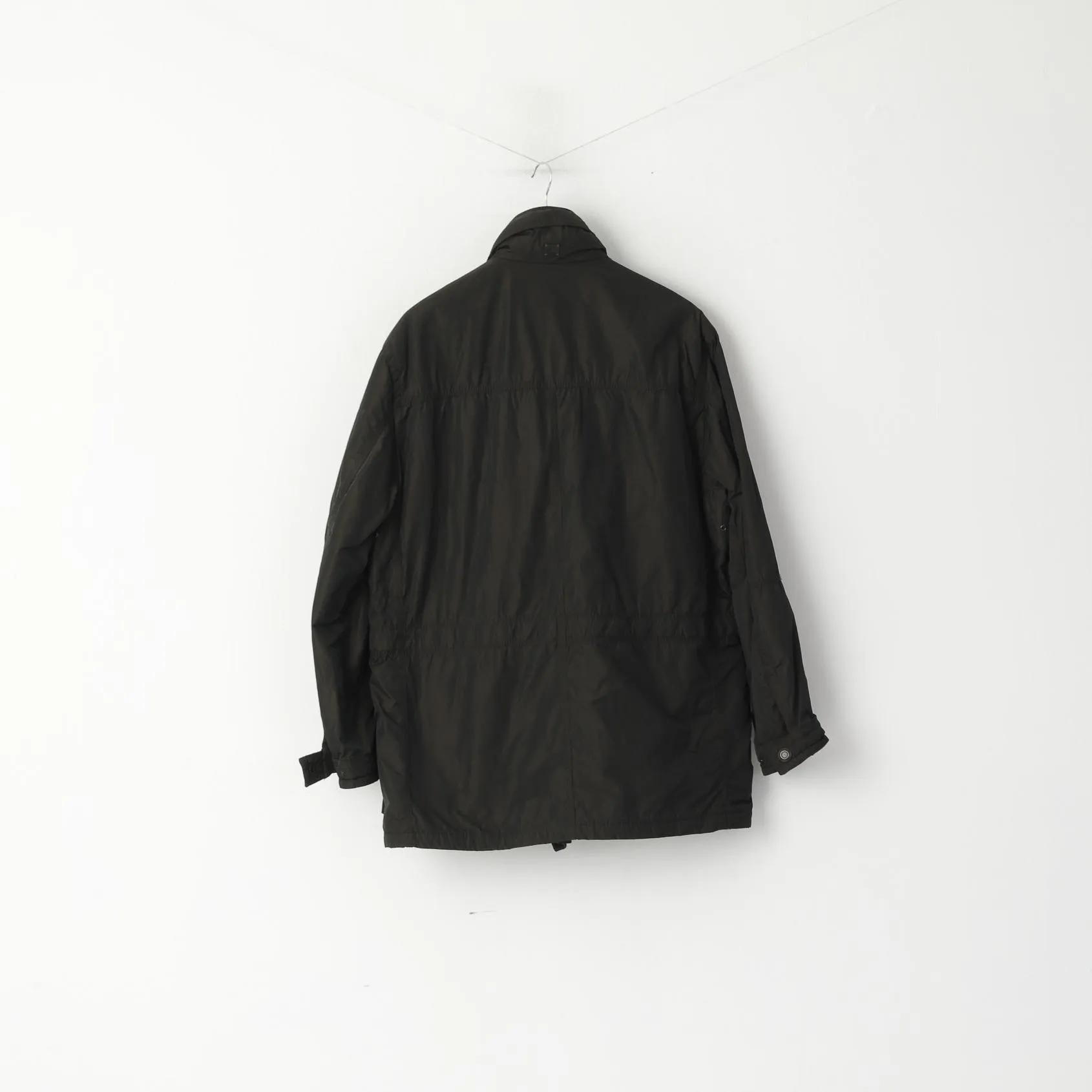 Pierre Cardin Paris Men 27 L Jacket Dark Brown Shiny Padded Military Casual Top