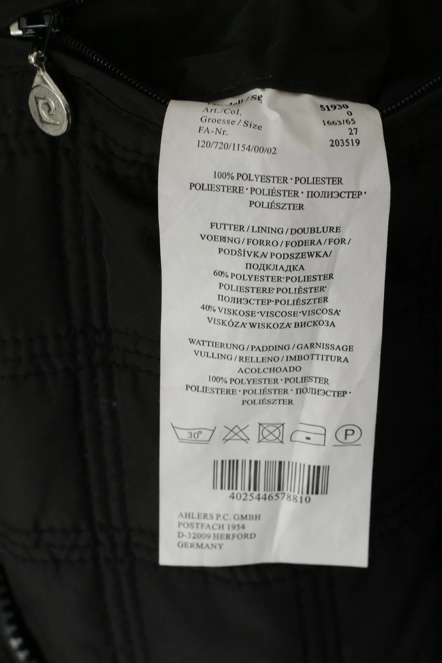 Pierre Cardin Paris Men 27 L Jacket Dark Brown Shiny Padded Military Casual Top