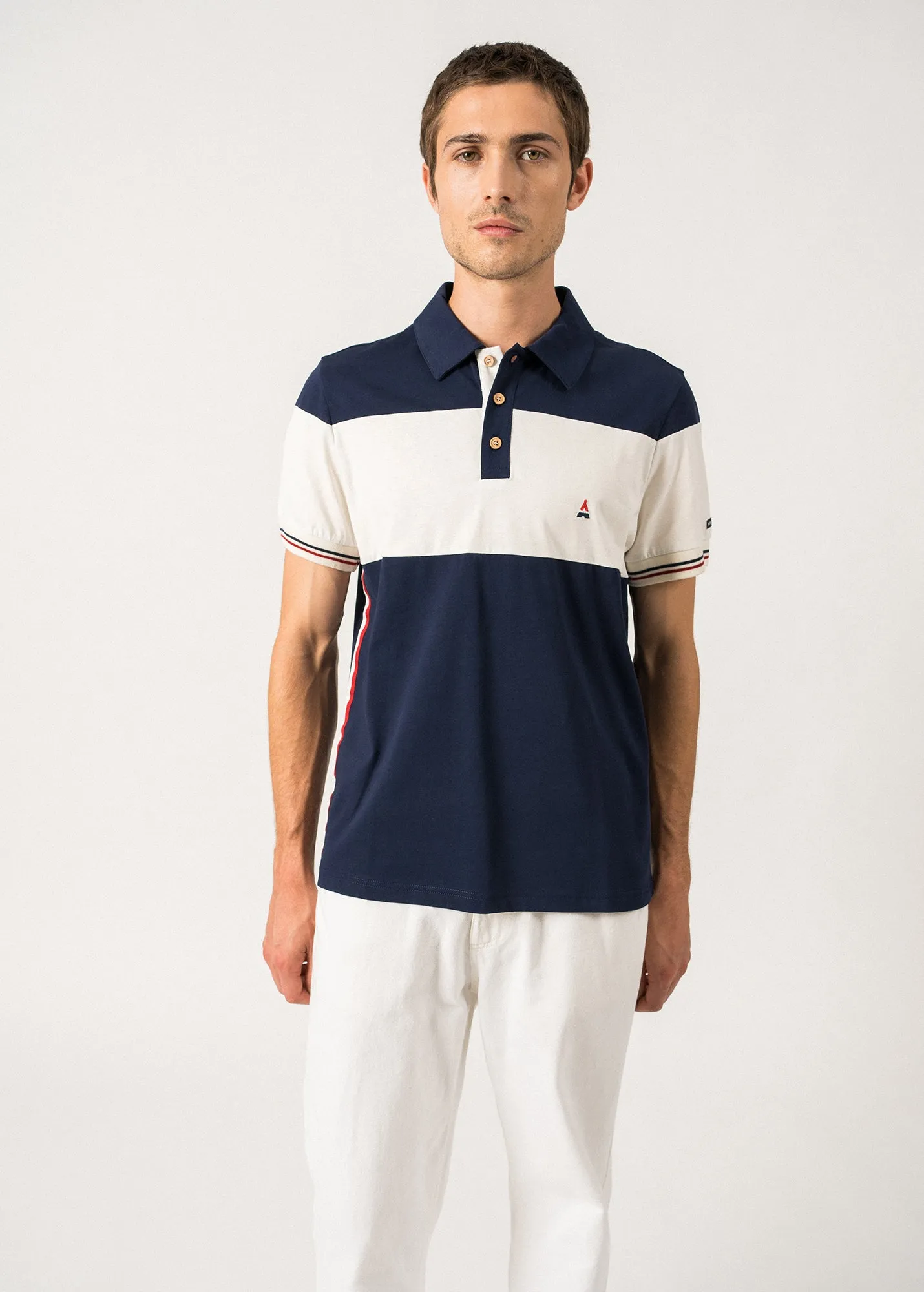 Polo en coton Tancrde - SAINT JAMES x Maison FT (INSIGNE/ECUME)
