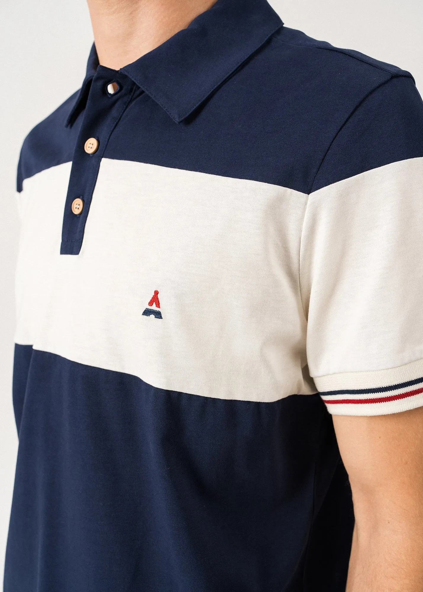 Polo en coton Tancrde - SAINT JAMES x Maison FT (INSIGNE/ECUME)