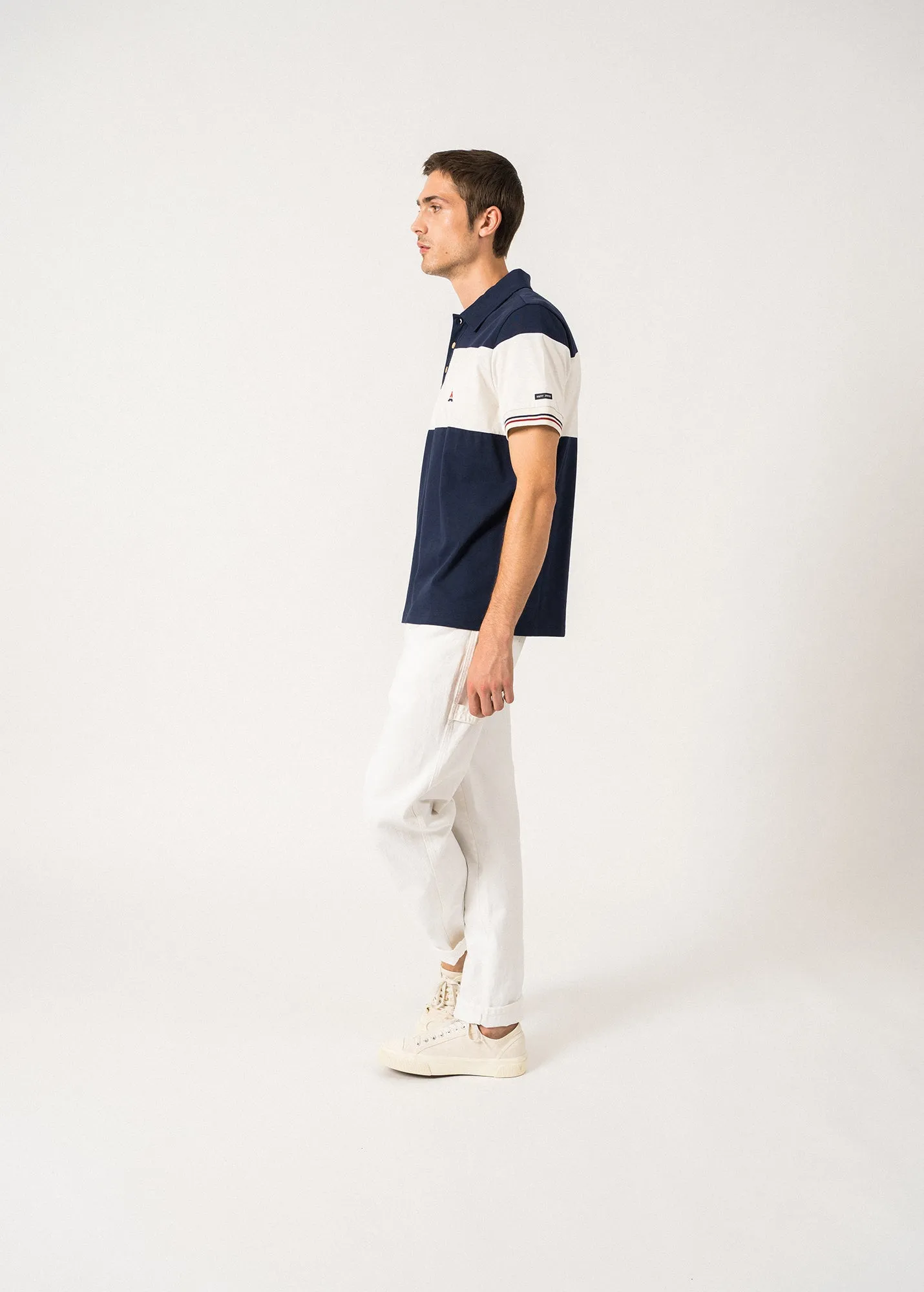 Polo en coton Tancrde - SAINT JAMES x Maison FT (INSIGNE/ECUME)