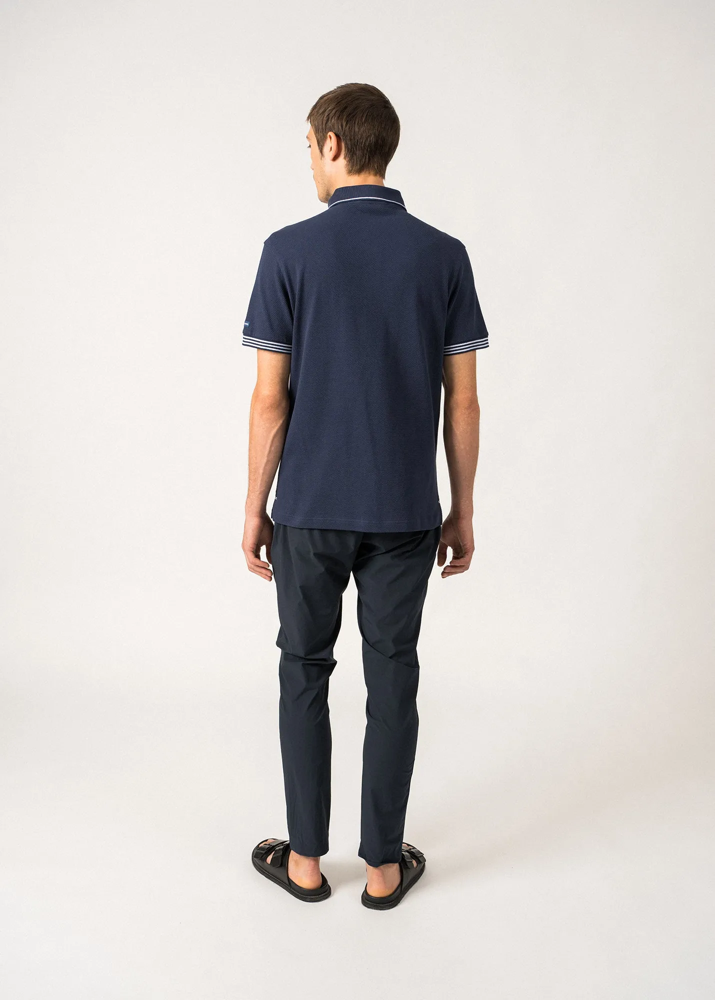 Polo Pacme - en maille texture (MARINE)
