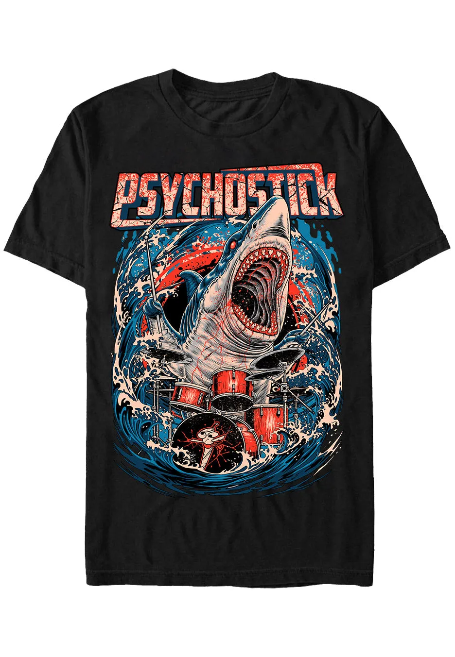 Psychostick - Drum Shark - T-Shirt