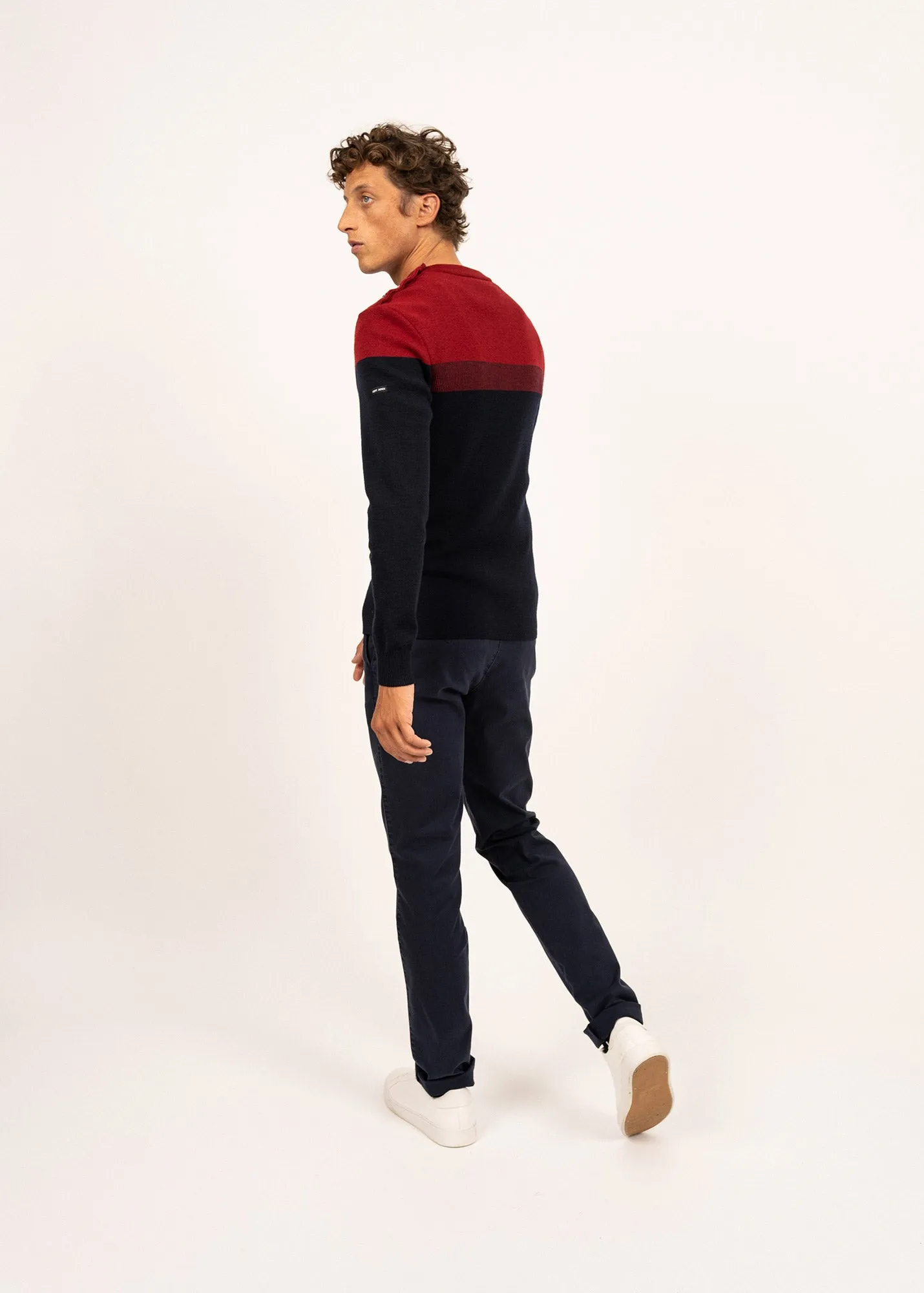 Pull marin Bretagne - en laine (MARINE/PERSAN)