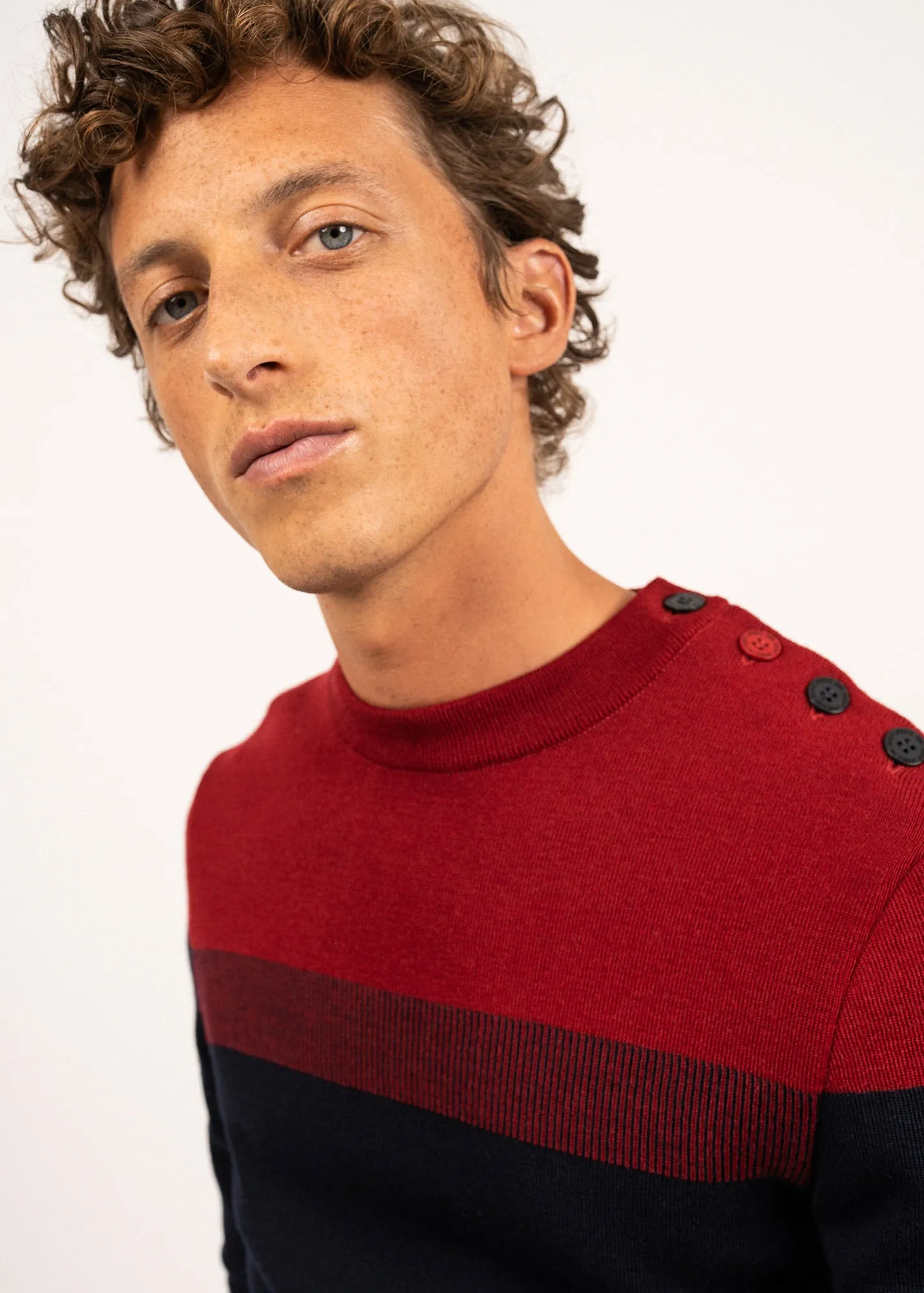 Pull marin Bretagne - en laine (MARINE/PERSAN)