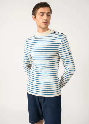Pull marin ray Matelot - coupe ajuste (ECRU/MER)