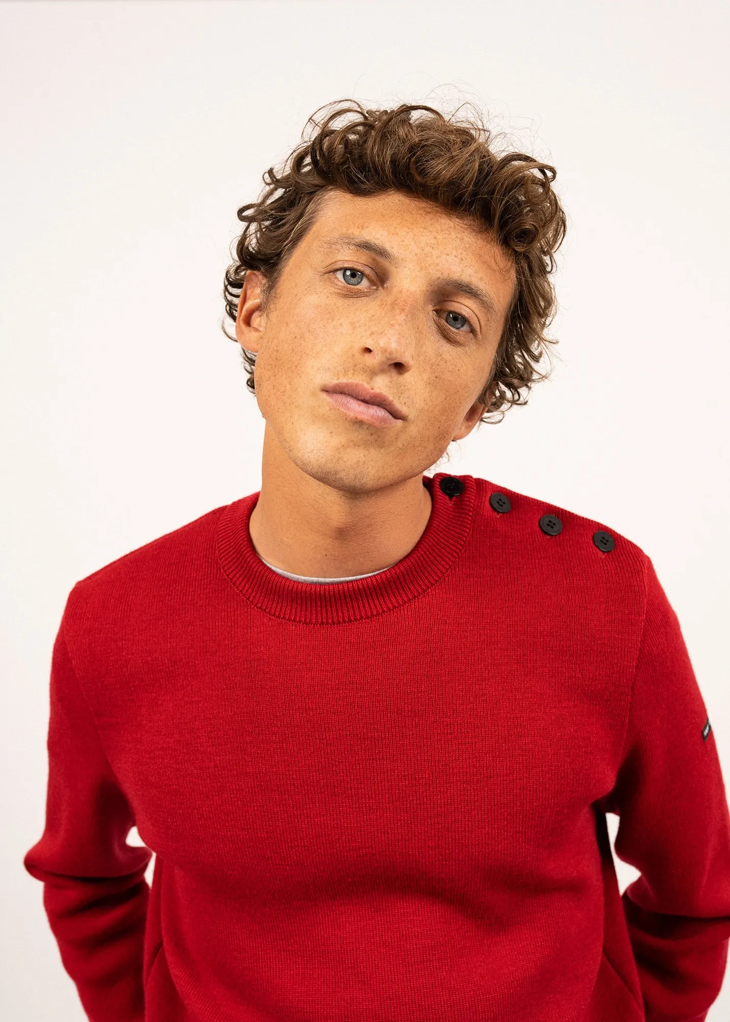 Pull marin uni Cancale - coupe confort (MEDOC)
