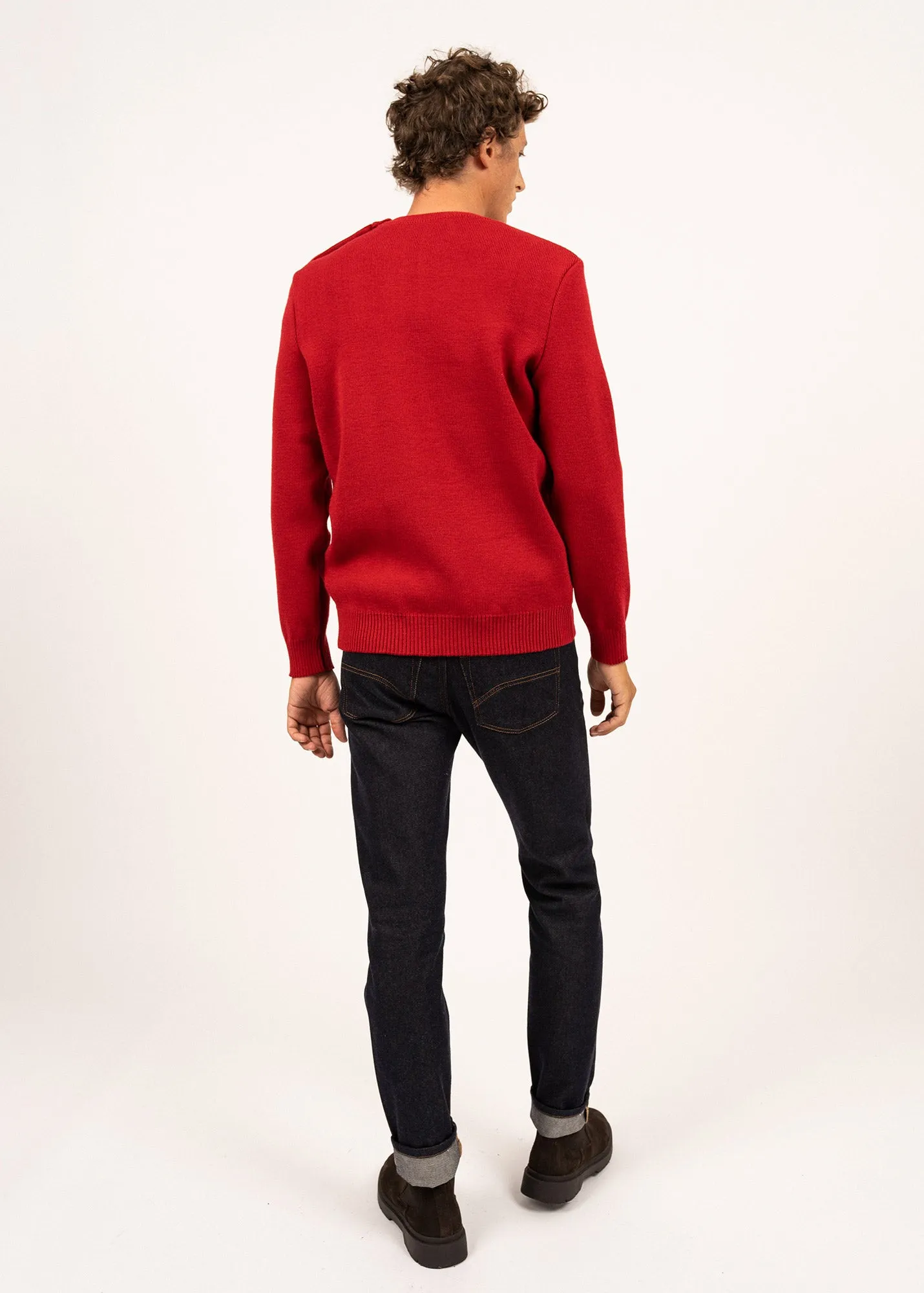 Pull marin uni Cancale - coupe confort (MEDOC)