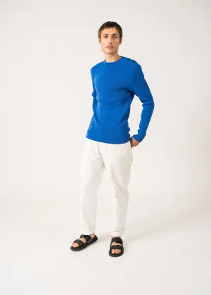 Pull marin uni Rochefort - en laine mrinos (MER)
