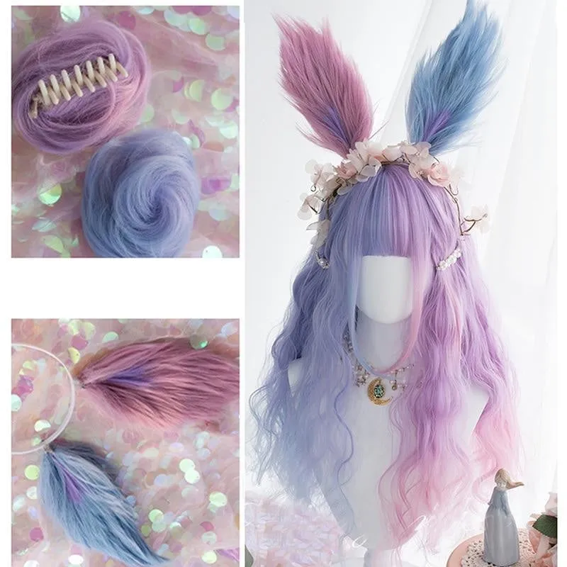 Purple Bunny Ear Cosplay Wig