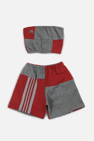 Rework Adidas Patchwork Sweatshorts Set - XS Frankie
