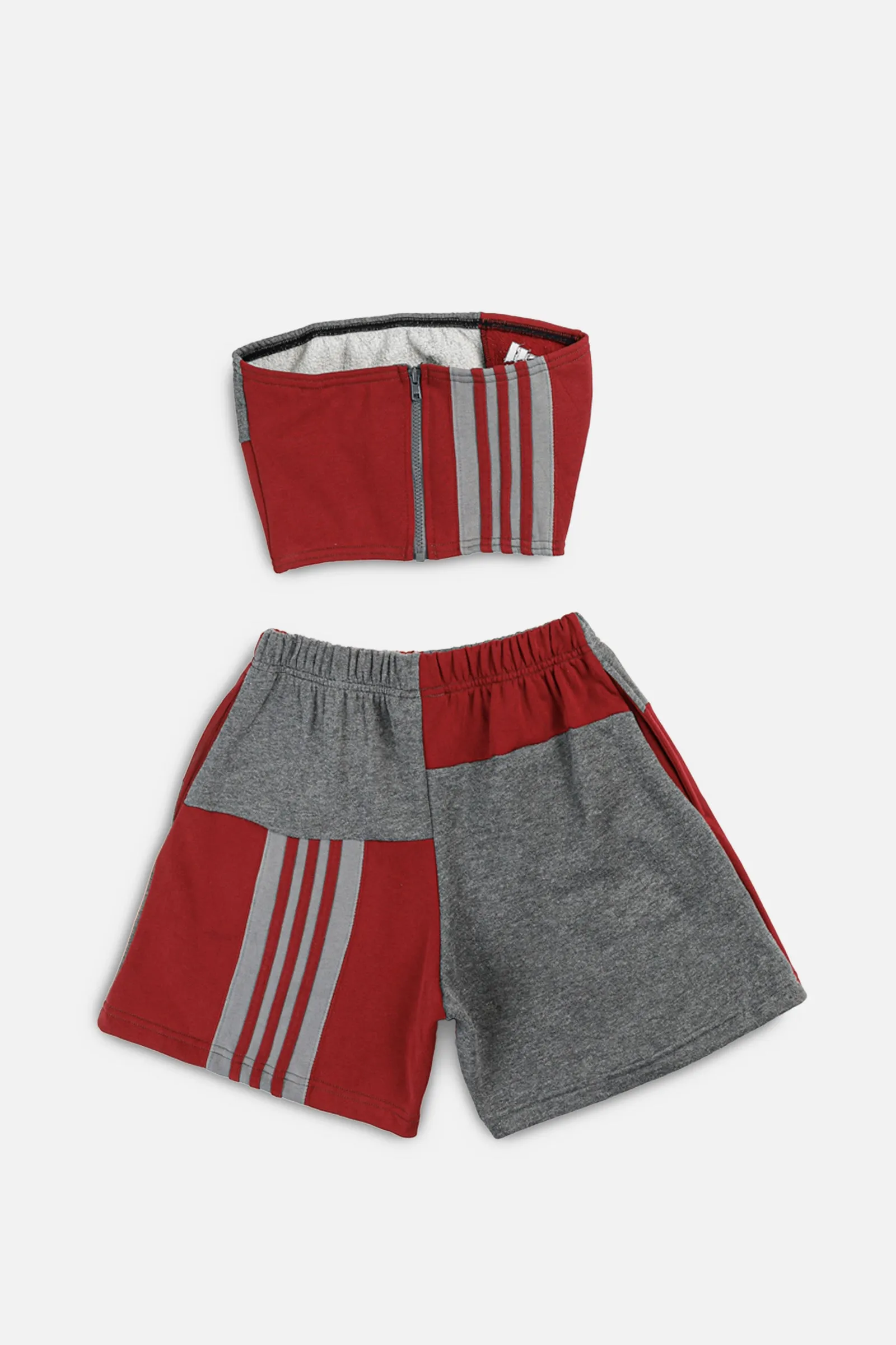 Rework Adidas Patchwork Sweatshorts Set - XS Frankie