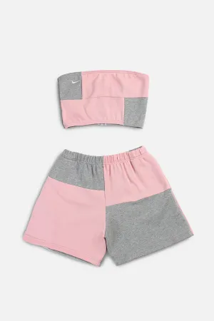 Rework Nike Patchwork Sweatshorts Set - L Frankie
