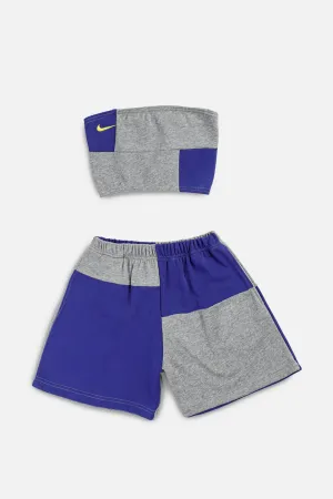 Rework Nike Patchwork Sweatshorts Set - XS Frankie