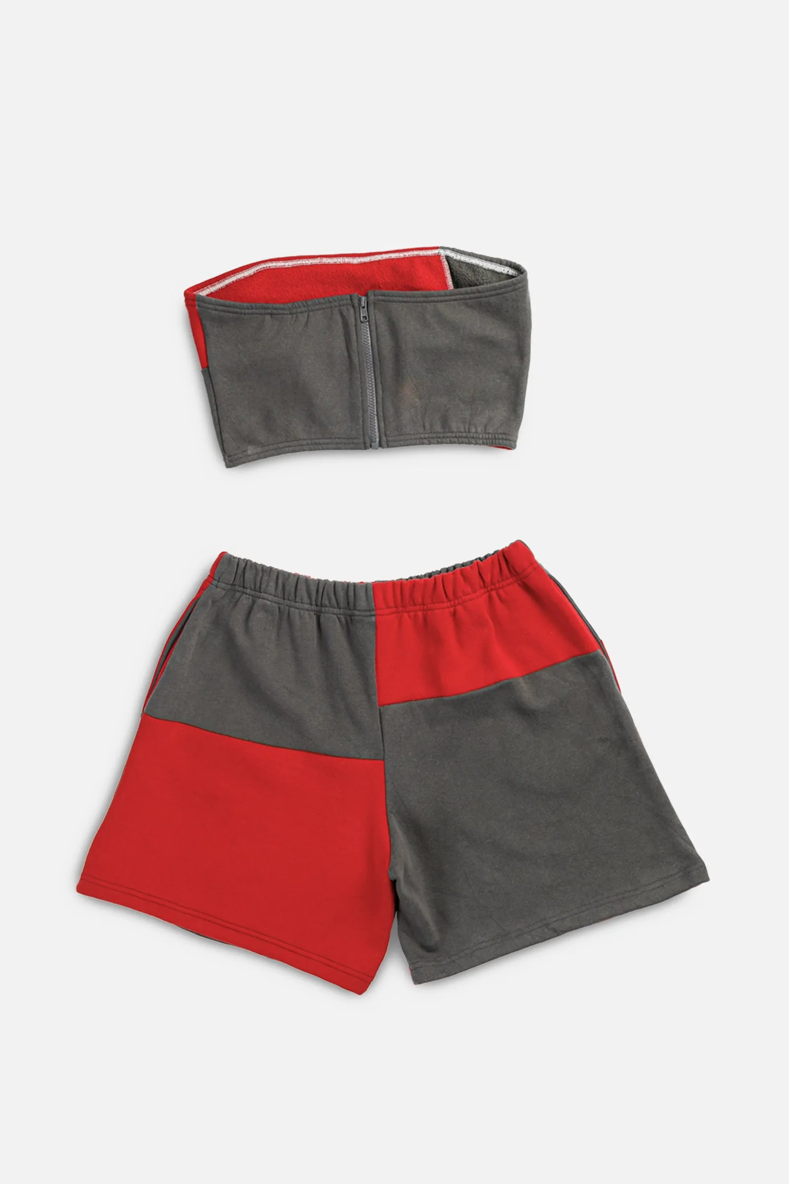 Rework North Face Patchwork Sweatshorts Set - L Frankie