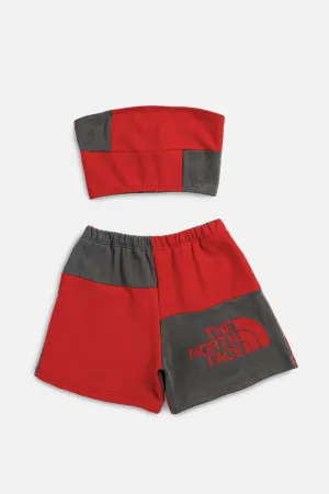Rework North Face Patchwork Sweatshorts Set - L Frankie